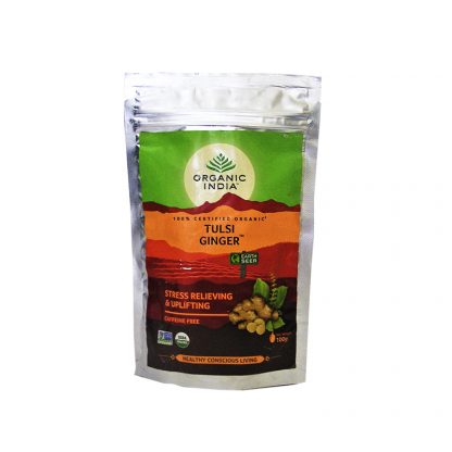 Чай Тулси Джинджер, Tulsi Ginger tea, Organic India, 100 г