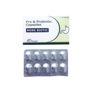 Синбиотик (комбинация  пребеотика и пробиотика) в капсулах, Pre & probiotic capsules More biotic, Dr.Morepen, 10капсул