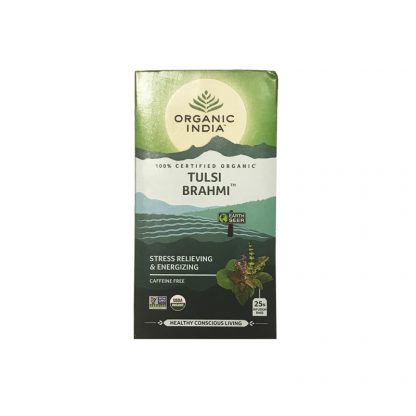Чай Тулси с Брами, 25 пакетиков, Tulsi Brahmi Tea, Organic India