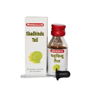 Масляные капли Шадбинду, от насморка и гайморита, инфекционных заболеваний, 50 мл, Shadbindu Tel, Baidyanath, Индия