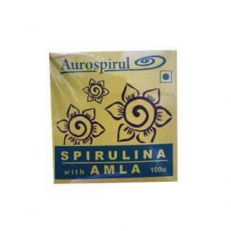 Спирулина c амлой в таблетках, 100шт, Spirulina with amla, Aurospirul, Индия